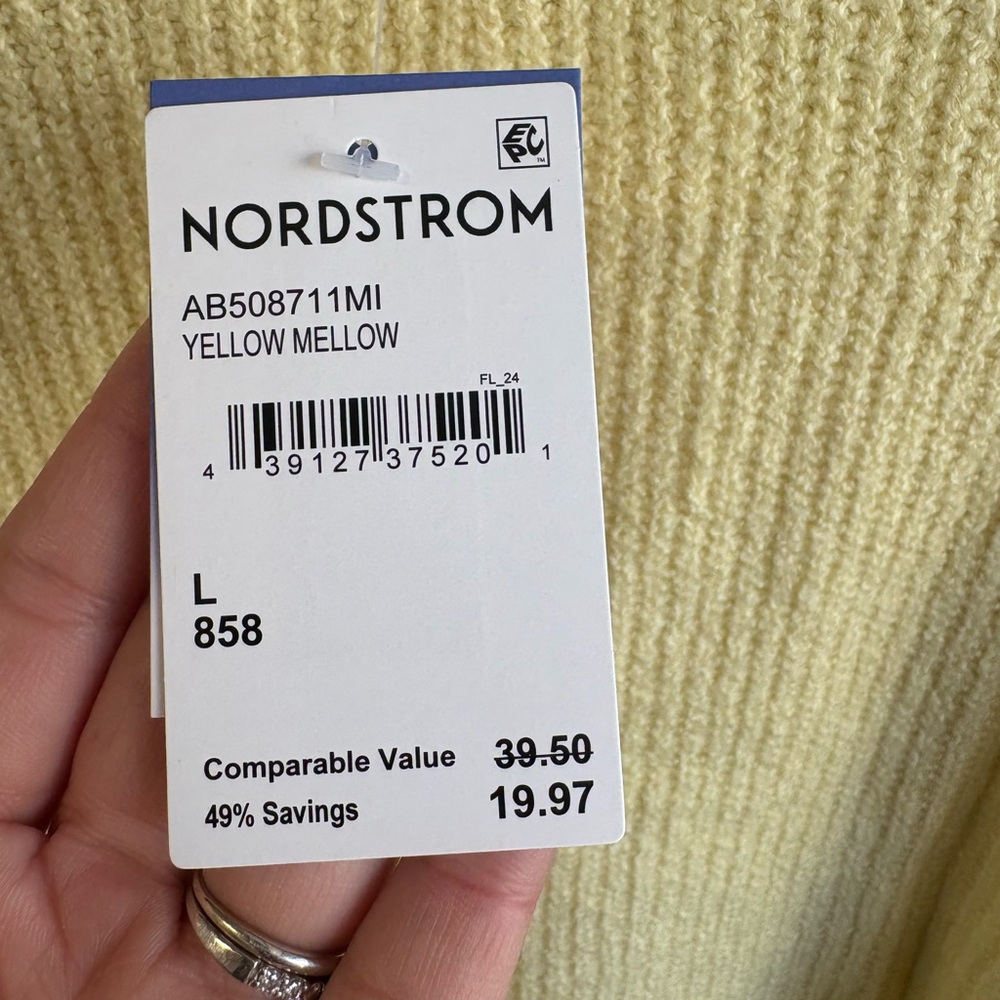 Abound Soft Yellow Crew Neck Sweater - Picture 6 of 7